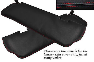 RED STITCH FITS TRIUMPH TR8 1980-1981 2X SUN VISORS LEATHER COVERS ONLY