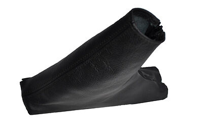 BLACK STITCHING FITS DODGE NITRO 2007-2012 LEATHER HANDBRAKE GAITER BOOT