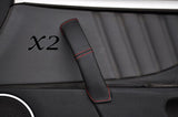 RED STITCHING FITS ALFA ROMEO BRERA 06-11 2X DOOR HANDLE LEATHER COVERS ONLY