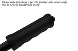 BLACK STITCH FITS SUZUKI CAPPUCCINO 91-95 LEATHER HANDBRAKE HANDLE COVER ONLY