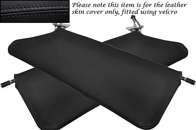 BLACK STITCHING FITS HUMBER HAWK 2X SUN VISORS LEATHER COVER ONLY CUSTOM NEW