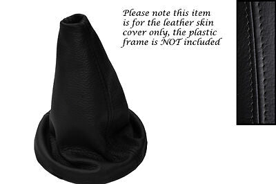 BLACK STITCH FITS BMW MINI COUNTRYMAN R60 2010-2014 LEATHER GEAR GAITER MANUAL