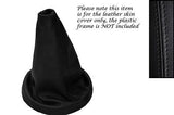 BLACK STITCH FITS BMW MINI COUNTRYMAN R60 2010-2014 LEATHER GEAR GAITER MANUAL