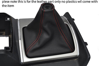 red stitch FITS MITSUBISHI SHOGUN 07-11 MANUAL LEATHER GEAR GAITER CUSTOM NEW