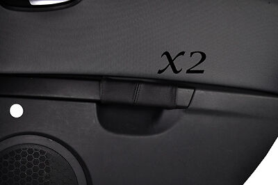 BLACK STITCH FITS SEAT LEON MK2 2005-2012 2X REAR DOOR HANDLE LEATHER COVER ONLY