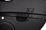 BLACK STITCH FITS SEAT LEON MK2 2005-2012 2X REAR DOOR HANDLE LEATHER COVER ONLY