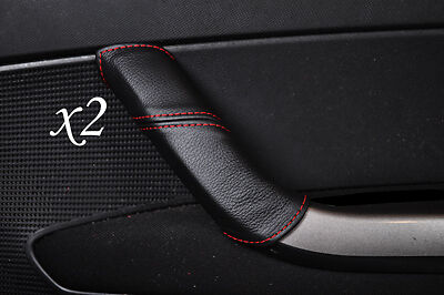 RED STITCHING FITS PEUGEOT 308 2007-2012  2X DOOR HANDLE LEATHER COVERS ONLY