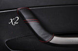 RED STITCHING FITS PEUGEOT 308 2007-2012  2X DOOR HANDLE LEATHER COVERS ONLY