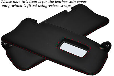 RED STITCHING FITS TOYOTA SUPRA MK3 86-93 2X SUN VISORS LEATHER COVERS