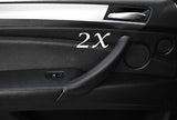 BLACK STITCH FITS BMW X5 E70 07-13 2X REAR DOOR HANDLE LEATHER COVERS ONLY