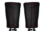 RED STITCHING FITS VOLVO S60 S80 00-07 2X SEAT BELT STALK LEATHER COVERS ONLY
