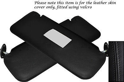 BLACK STITCH FITS BMW 5 SERIES E28 1981-1987 2X SUN VISORS LEATHER COVERS ONLY