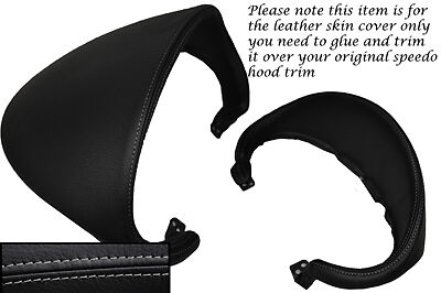GREY STITCH FITS AUDI TT MK2 06-13 SPEEDO GAUGE HOOD LEATHER COVER ONLY