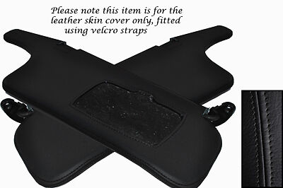 BLACK STITCHING FITS MAZDA RX7 92-02 2X SUN VISORS LEATHER COVERS ONLY
