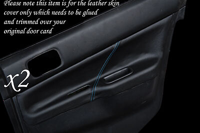 BLUE STITCH FITS  MITSUBISHI LANCER EVO 7 8 9 VII VIII IX 2X REAR DOOR  COVERS