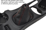 RED STITCHING FITS HYUNDAI SANTA FE 01-06 LEATHER GEAR GAITER ONLY CUSTOM NEW