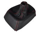 RED STITCHING FITS MITSUBISHI COLT SPACE STAR 98-02 LEATHER GEAR GAITER ONLY
