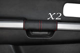 RED STITCHING FITS SUZUKI GRAND VITARA 05-12 FRONT 2X DOOR HANDLE LEATHER COVERS