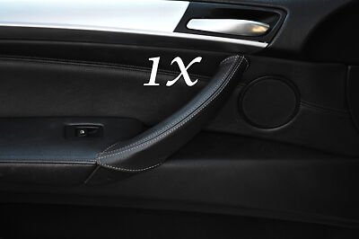 GREY STITCH FITS BMW X5 E70 2007-20131X PASSENGER DOOR HANDLE LEATHER COVER ONLY