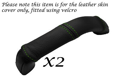 GREEN STITCH FITS DATSUN 240Z 260Z 280Z 79-83 2X DOOR HANDLE BLACK LTHR COVERS