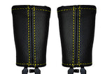 YELLOW STITCHING FITS VOLVO S60 S80 00-07 2X SEAT BELT STALK LEATHER COVERS ONLY