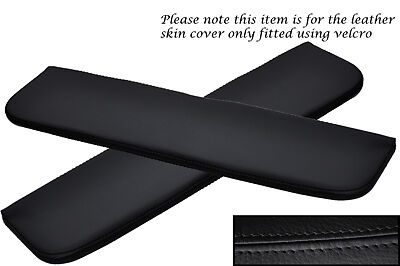 BLACK STITCH FITS MORRIS MM SEIRES 11 2X SUN VISORS LEATHER COVERS ONLY