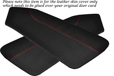 RED STITCH FITS HYUNDAI COUPE 02-09 2 X DOOR CARD LEATHER PERFORATED COVERS ONLY