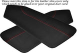 RED STITCH FITS HYUNDAI COUPE 02-09 2 X DOOR CARD LEATHER PERFORATED COVERS ONLY