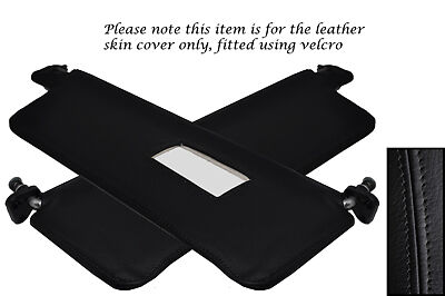 BLACK STITCHING FITS ALFA ROMEO ALFASUD 2X SUN VISORS LEATHER COVER ONLY