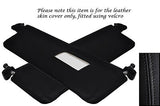 BLACK STITCHING FITS ALFA ROMEO ALFASUD 2X SUN VISORS LEATHER COVER ONLY