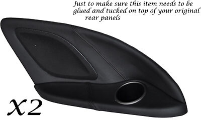 BLACK STITCH FITS HONDA CIVIC TYPE R 06-11 2X REAR PANEL LEATHER COVERS ONLY