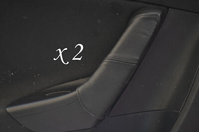 BLACK STITCHING FITS VW PASSAT B6 05-11 2X REAR DOOR HANDLE LEATHER COVERS