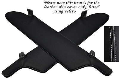 WHITE STITCH FITS VW T4 TRANSPORTER CARAVELLE CAMPER 2X SUN VISORS COVERS
