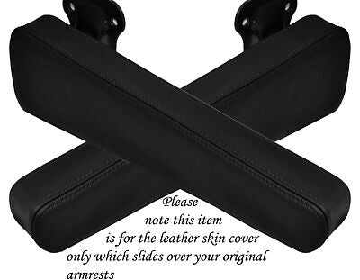 BLACK STITCHING FITS DAF CF 2X DRIVER SEAT ARMREST LEATHER COVERS ONLY
