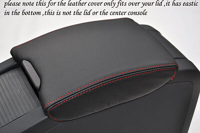 red stitch FITS VOLVO S60 D5 2011+ ARMREST LEATHER COVER CUSTOM NEW MADE IN UK