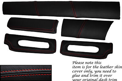 RED STITCH FITS LOTUS ELISE EXIGE S1 96-01 FIVE PIECE DASH KIT LTHR COVERS ONLY