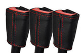 RED STITCH FITS FIAT MULTIPLA 99-05 3X FRONT SEAT BELT STALK LEATHER COVERS