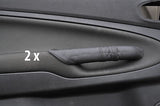 black stitch FITS FORD S-MAX & GALAXY MK3 2X REAR DOOR HANDLE LEATHER COVERS