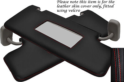 RED STITCH FITS LAND ROVER DISCOVERY 3 04-09 2X SUN VISORS LEATHER COVERS ONLY
