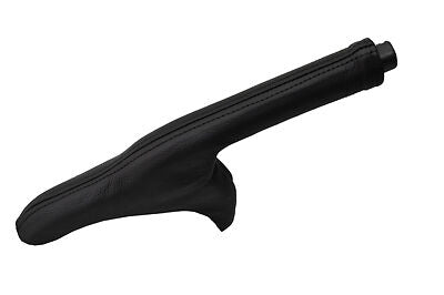 BLACK STITHCING FITS KIA PICANTO 2005-2010 LEATHER HANDBRAKE GAITER CUSTOM NEW