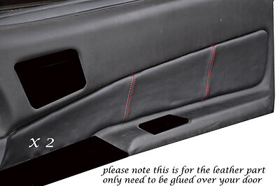 RED STTICHING FITS NISSAN SKYLINE R34 1999-2002 2 X DOOR CARD TRIM COVERS