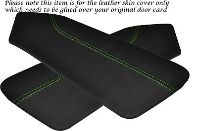 GREEN STITCH FITS  HYUNDAI COUPE 02-09 2 X DOOR CARD LEATHER PERFORATED COVERS