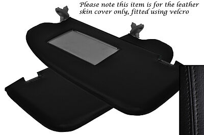 BLACK STITCHING FITS FORD FOCUS MK3 2004-2011 2X SUN VISORS LEATHER COVERS ONLY