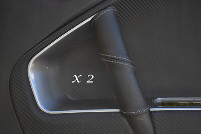 GREY STITCHING FITS ALFA ROMEO MITO 2X DOOR HANDLE LEATHER COVERS ONLY