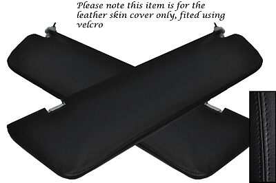 BLACK STITCH FITS MERCEDES VITO W639 04-11 2X SUN VISORS COVERS NO MIRROR MODELS