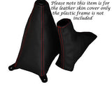 RED STITCH FITS HYUNDAI LANTRA 1990-1995 LEATHER GEAR AND HANDBRAKE GAITERS ONLY