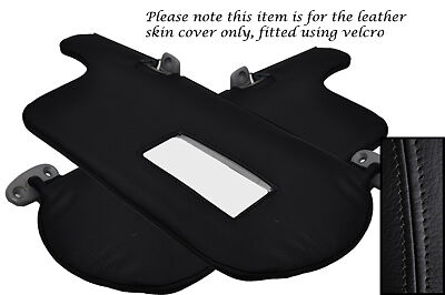 BLACK STITCH FITS NISSAN SUNNY PULSAR 2X SUN VISORS LEATHER COVERS ONLY