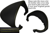 YELLOW STITCH FITS AUDI TT MK2 06-13 SPEEDO GAUGE HOOD LEATHER COVER ONLY