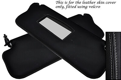 GREY STITCH FITS FORD ESCORT MK3 MK4 2X SUN VISORS LEATHER COVERS ONLY