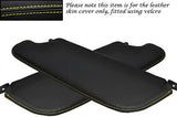 YELLOW STITCH FITS ALFA ROMEO SPIDER 105 66-77 2X SUN VISORS LEATHER COVER ONLY